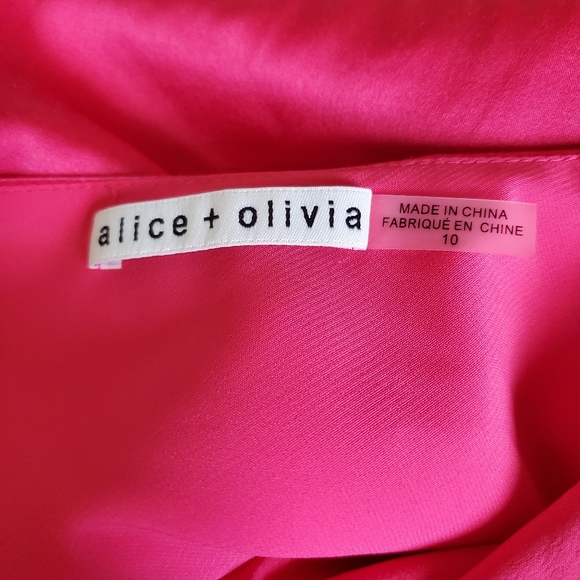 Alice + Olivia Malita One-Shoulder Ruched Mini Dress Size 10 - Picture 4 of 6